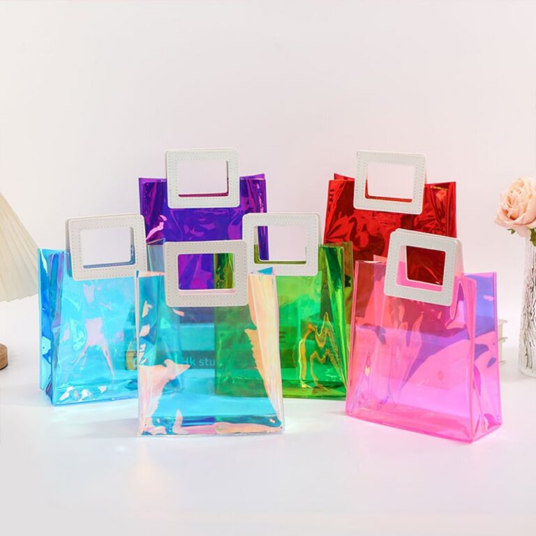 Clear Tote Bag Laser-finish tote bag with tubular trim